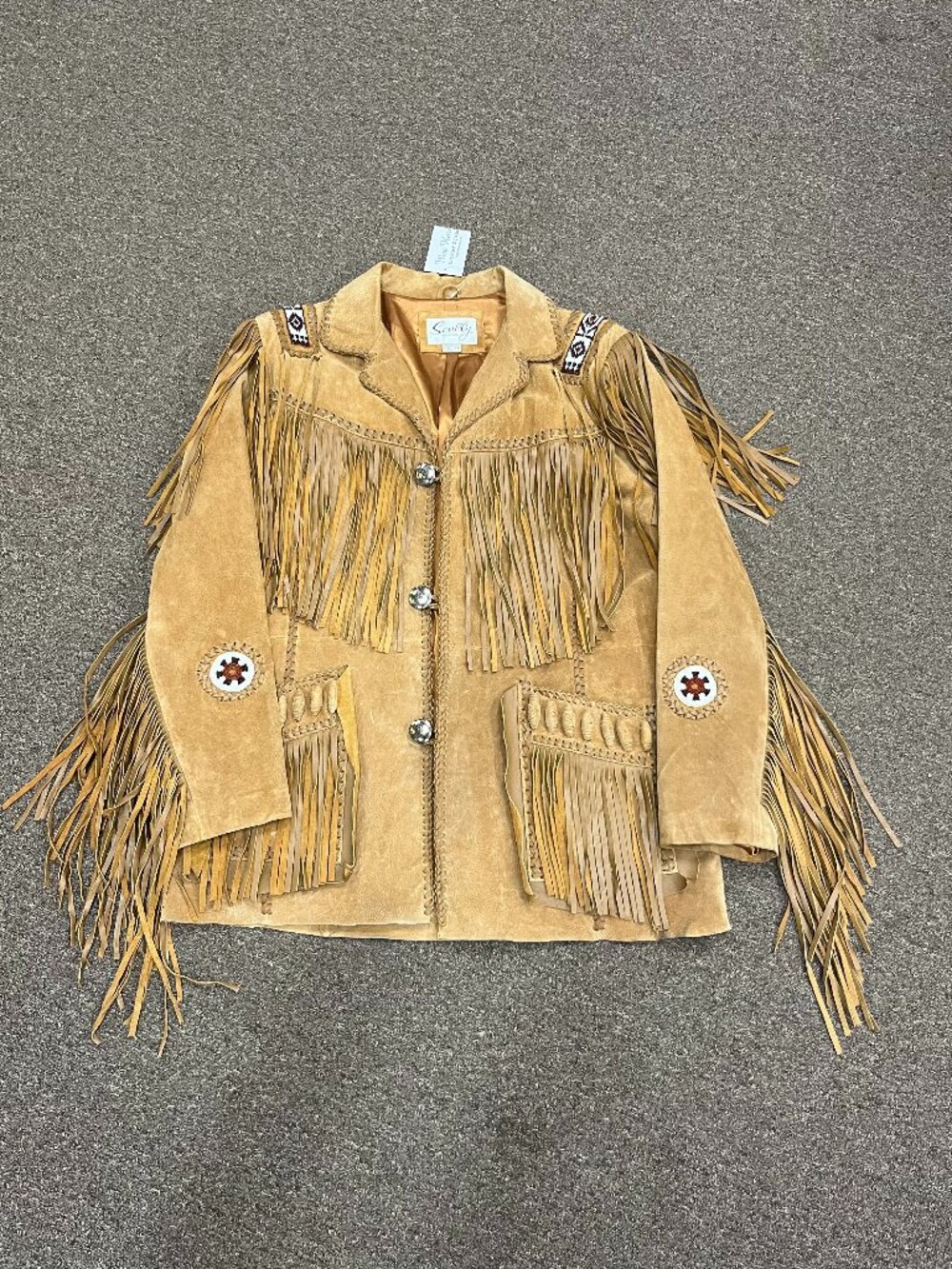 Scully leather finged coat